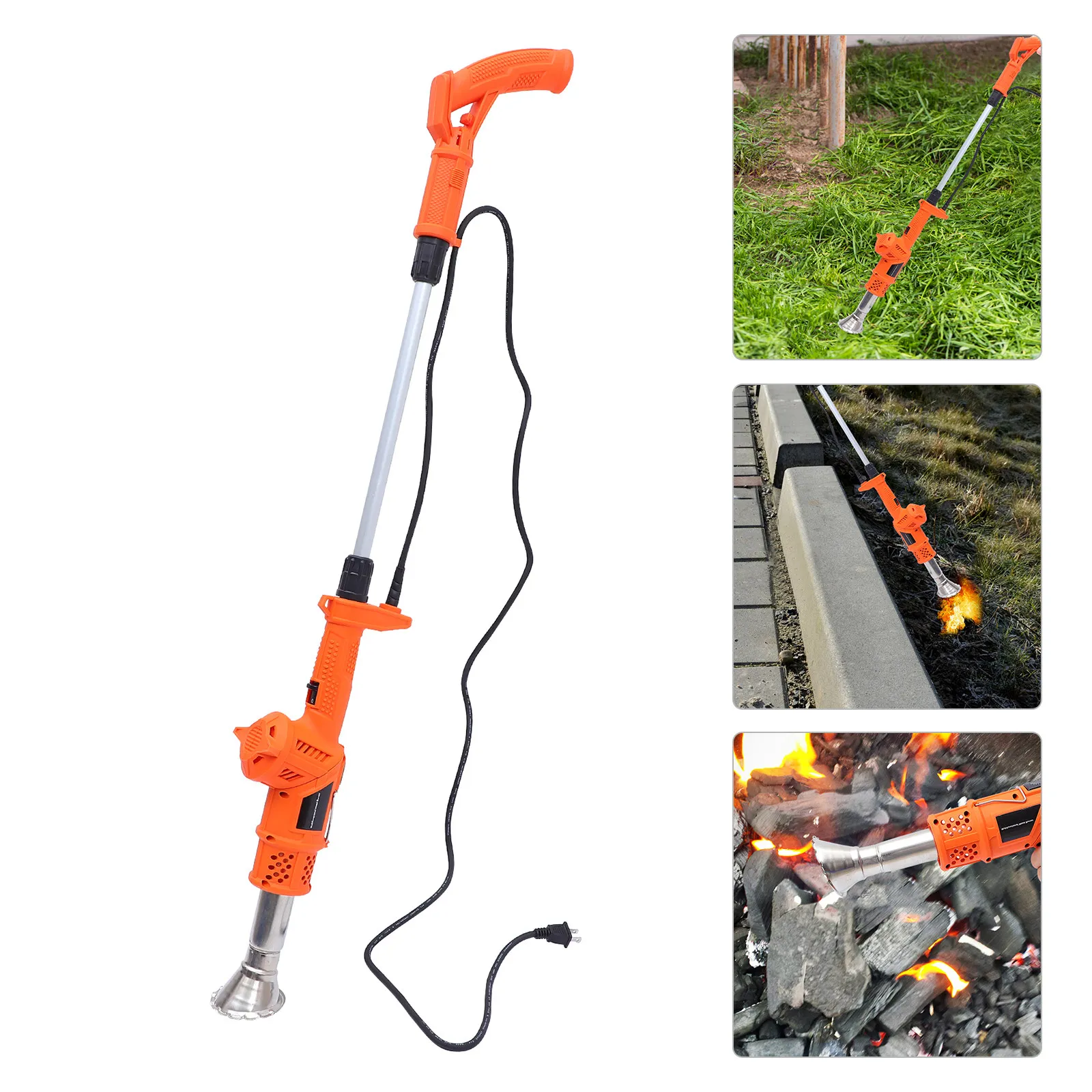 

Multipurpose Electric Thermal Weeder Grass Burner Charcoal Lighter Hot Air Blower for Garden Patio Driveway Bbq Rust Removal