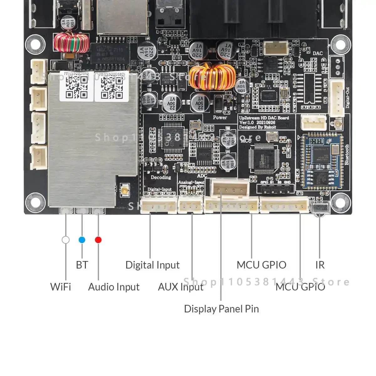 Factory Best-SellerHD DAC 192khz/24bits High-Res Multiroom Wireless Aptx HD Audio Board Airplay 2 Compatible Preamplifier