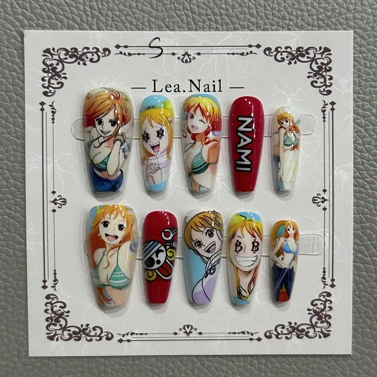 

Нами аниме принт маникюр изысканный реквизит для косплея украшение ювелирные изделия патч дракон пресс-на ногти чоппер носить доспехи подарок на день рождения