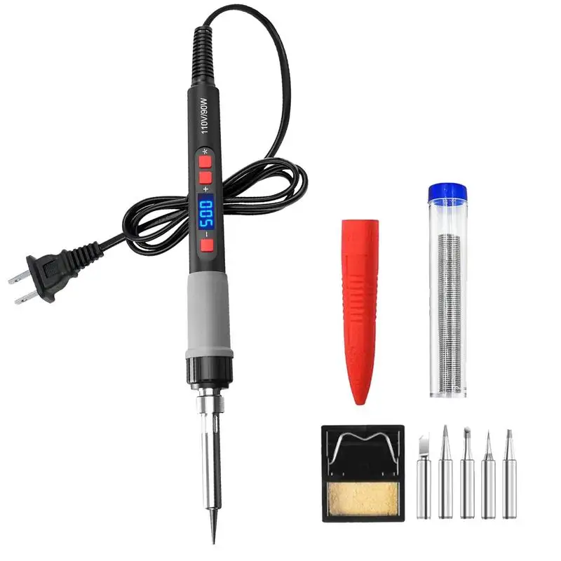 

Soldering Kit 90W Digital Soldering Kit Adjustable Temperature LCD Digital Portable Soldering Kit For Enthusiast