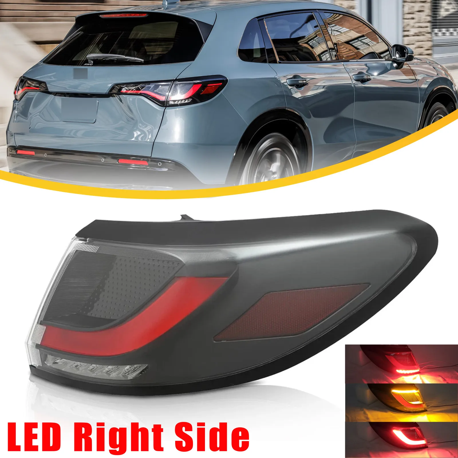 

For 2023 2024 Honda HR-V Right Passenger Side LED Outer Rear Brake Tail Light