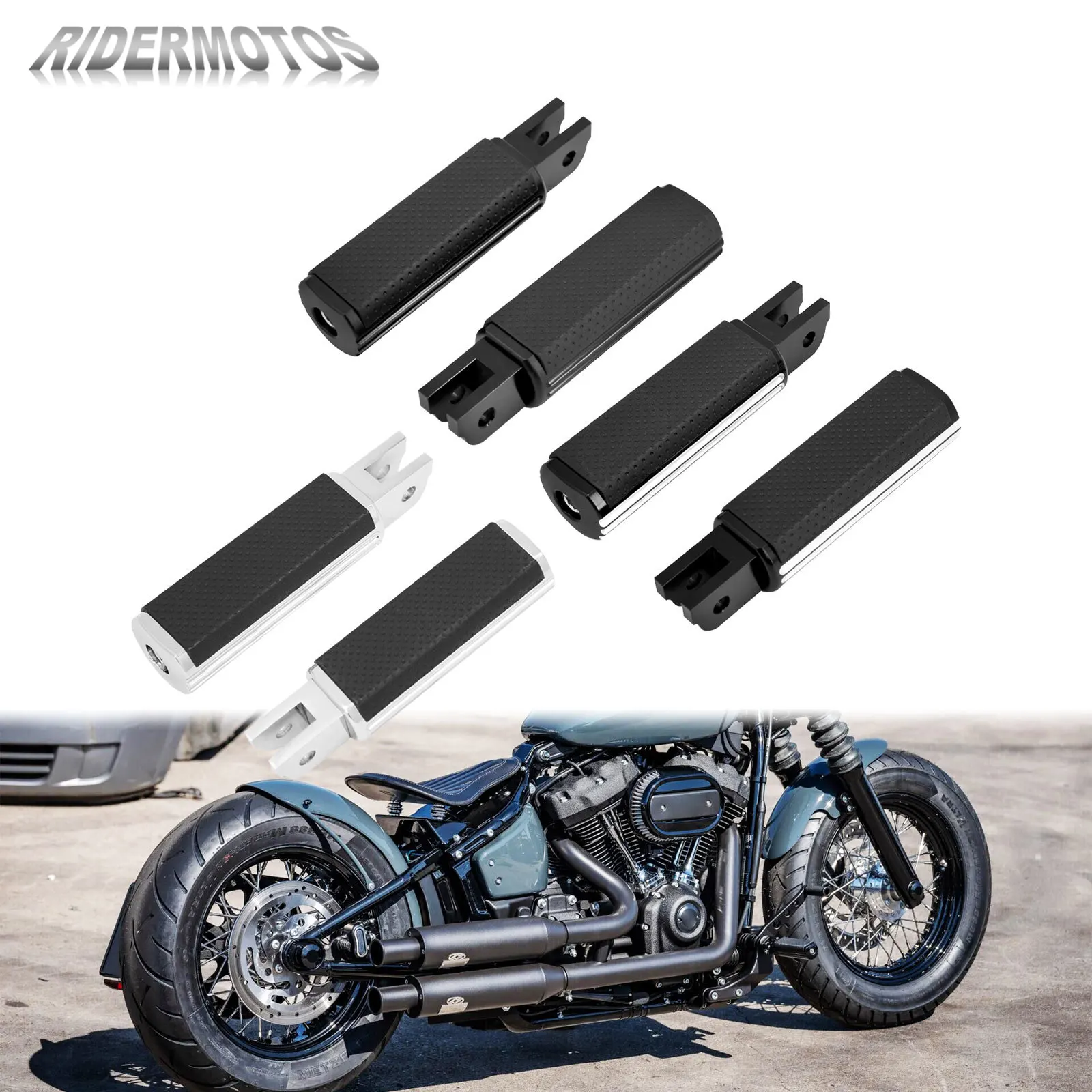 

Driver Front Footrest Pedal Motorcycle Footpegs Floorboard For Harley Softail Low Rider FXLR Sport Glide FLSB FXBBS FXST 2018-Up