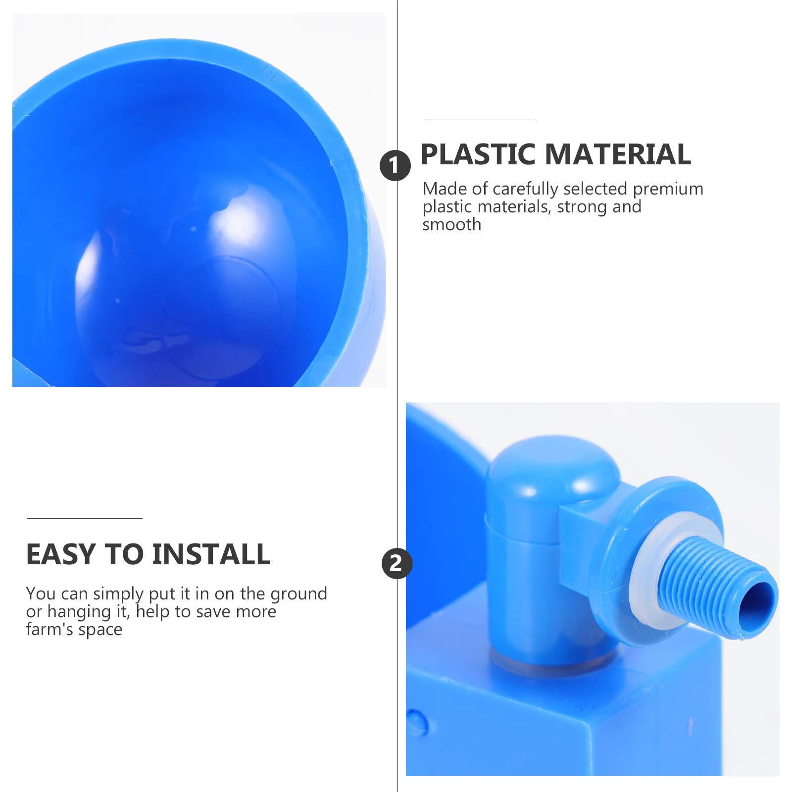 

12Pcs Automatic Chicken Waterer Plastic Feeder Multi-Function Poultry Water Bowl Hanging Ground Use Farm Chicken Supply