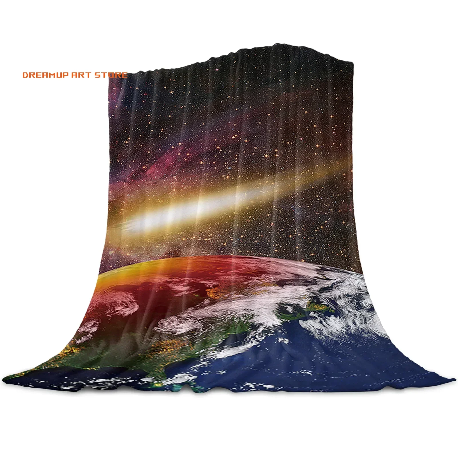 2026 Rocky Mountains Planets Starry Sky Printed Fleece Blanket Bed Throw Soft Bedspread Sheets Sofa Gift Customized Blankets Que