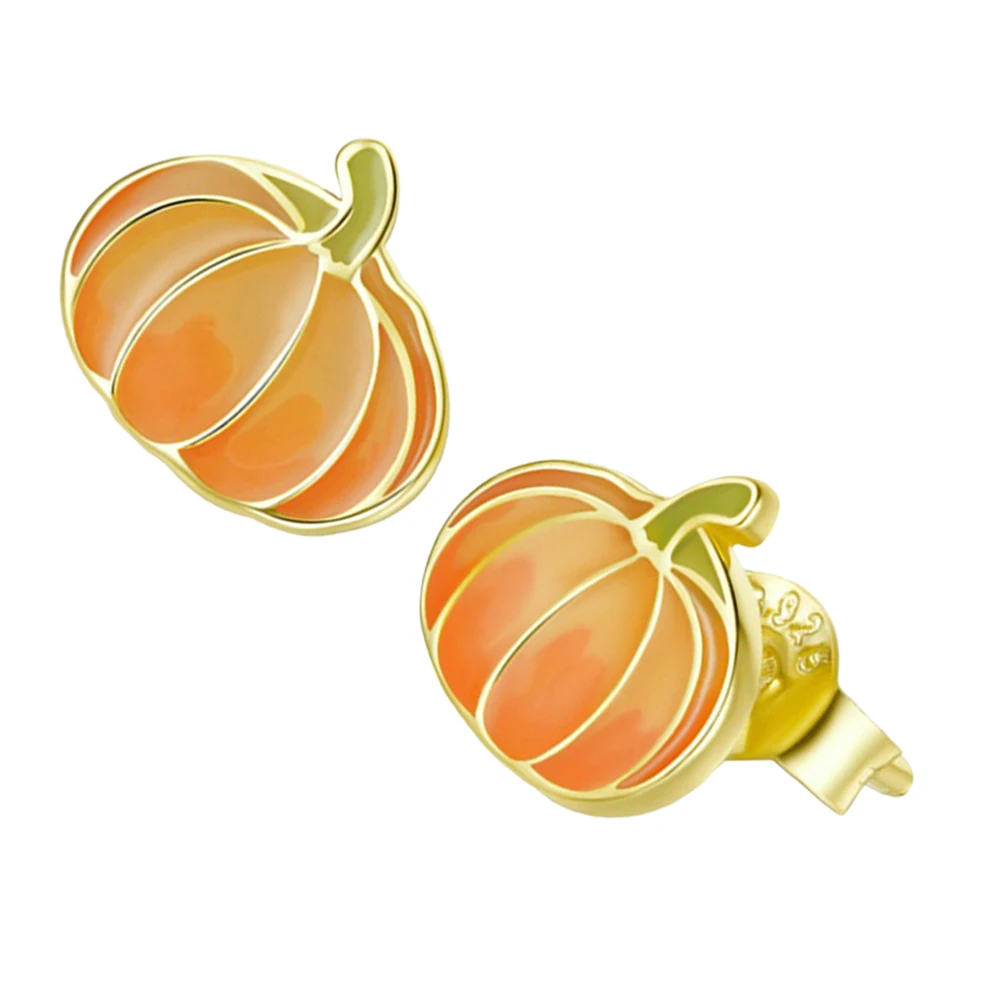 

Cartoon Dangling Earring Pumpkin Earrings Lovely Stubs Sterling