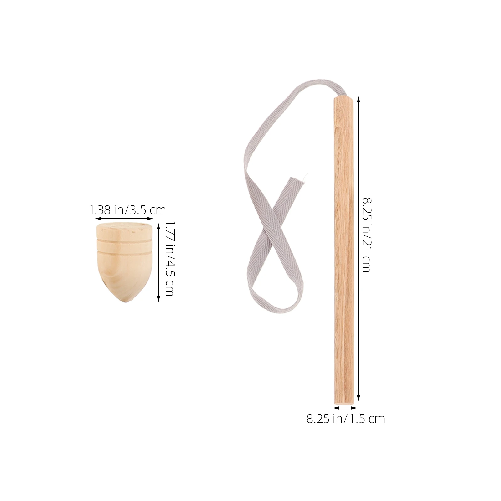 2Sets Holz Gyro Chinesische Traditionelle Rotierende Tops Spaß Outdoor Hand Auge Koordination Kinder Holz Gyro Tragen Beständig