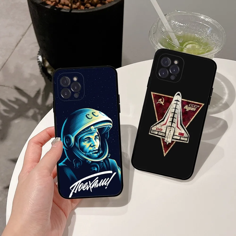 

Cool Ussr Art Design Phone Case For Apple iPhone 15,14,13,12,11,XS,XR,X,8,7,Pro,Max,Plus,mini Silicone Black Cover