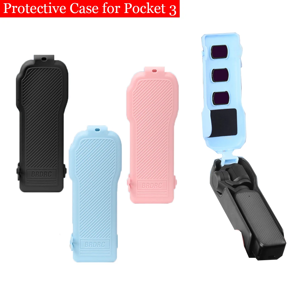 Protective Case Top Cover For DJI Pocket 3 Screen Protective Shockproof Cover Filter Storage Anti-Crush Shell Camera Accessory