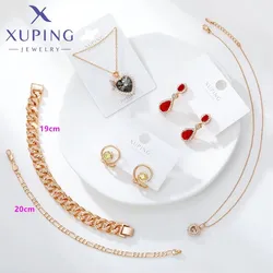 Xuping Jewelry Trendy Promotion Mixed Pulsera Bracelets Earring Group Copper Alloy Gold Color Plated Charm Bracelets for Women