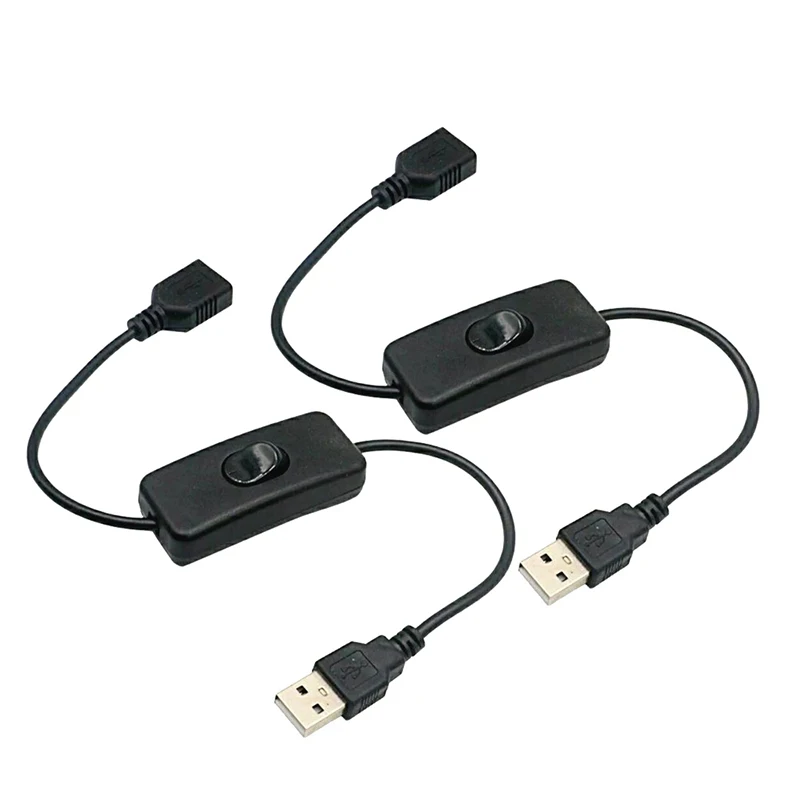 30cm USB Power Switch Power Interrupt Adapter Extender Led Light Fixture Can Be Connected In Black And White A3