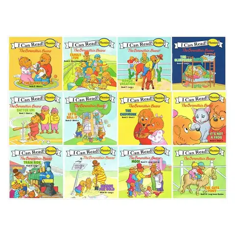 12 권의 책/세트 나는 phonics를 읽을 수있다 나의 첫번째 Berenstain 곰 영어 그림책 아이들 포켓 이야기 책