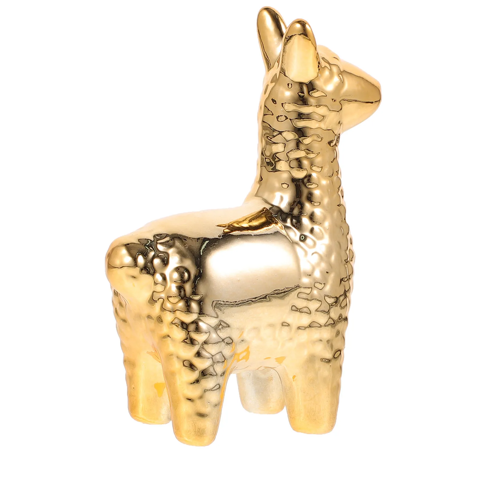 Ceramic Alpaca Ornament Unique Creative Design Sturdy Ceramic Material Elegant Decorative Piece for Desktop Shelf Office Home