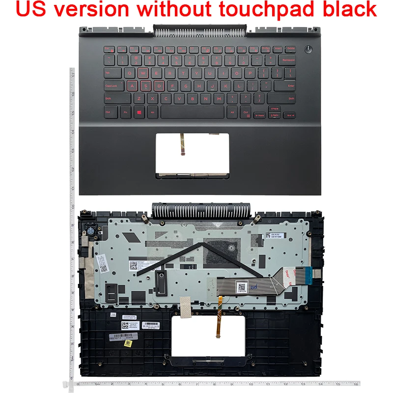 US English NEW Laptop Palmrest Upper Case With Keyboard For Dell Inspiron 14 7467 7466