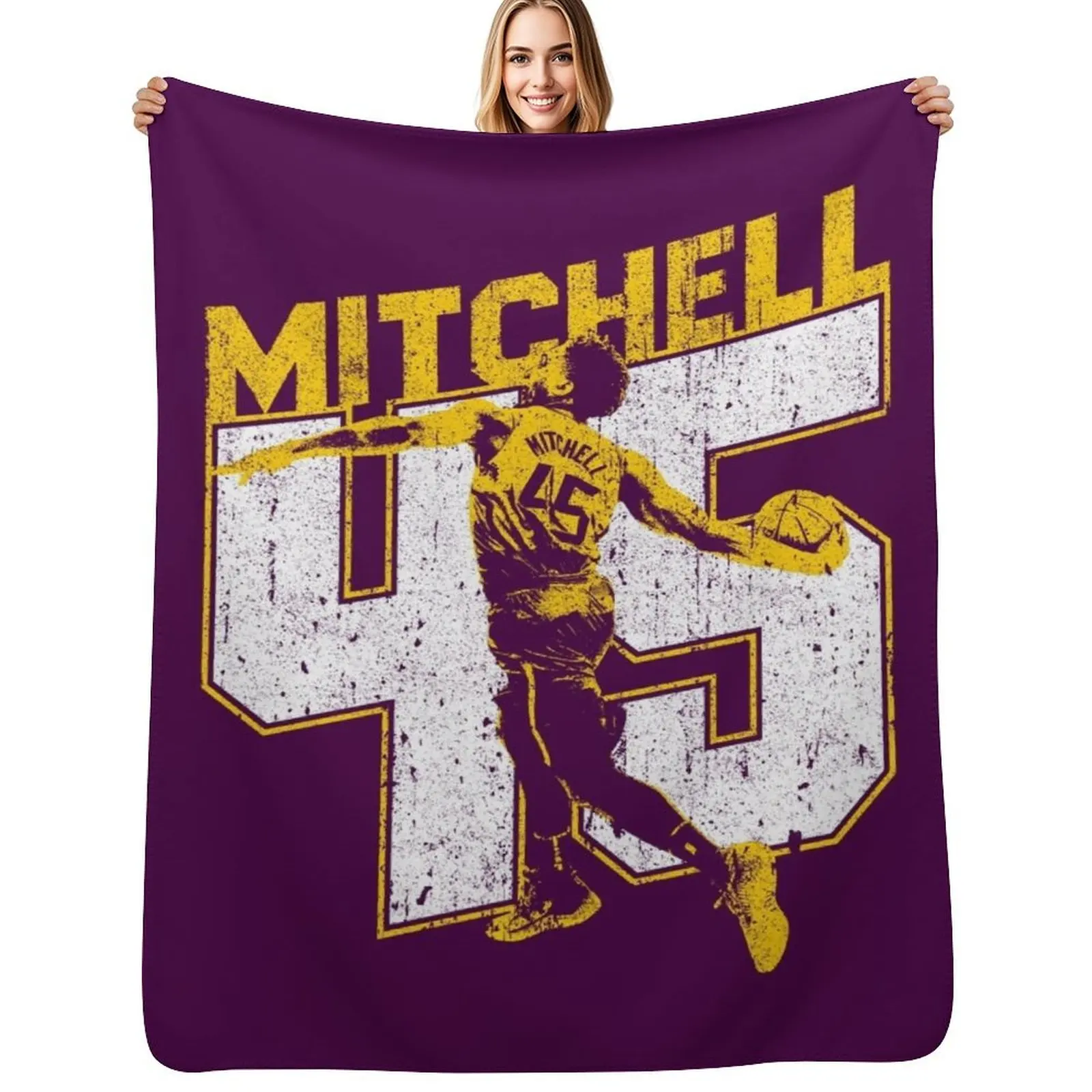 

Donovan Mitchell Throw Blanket Cozy Throw Blanket for Bed Sofa Chair
