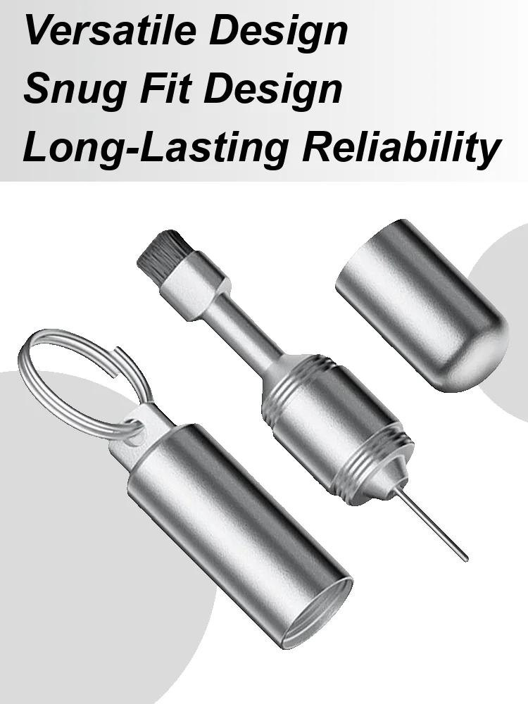 

Aluminum Alloy SIMCard Retrieval Needle Phone Card Removal Pin Ejector Tool Precision Needle Cleaning Brush For Headphone Ports