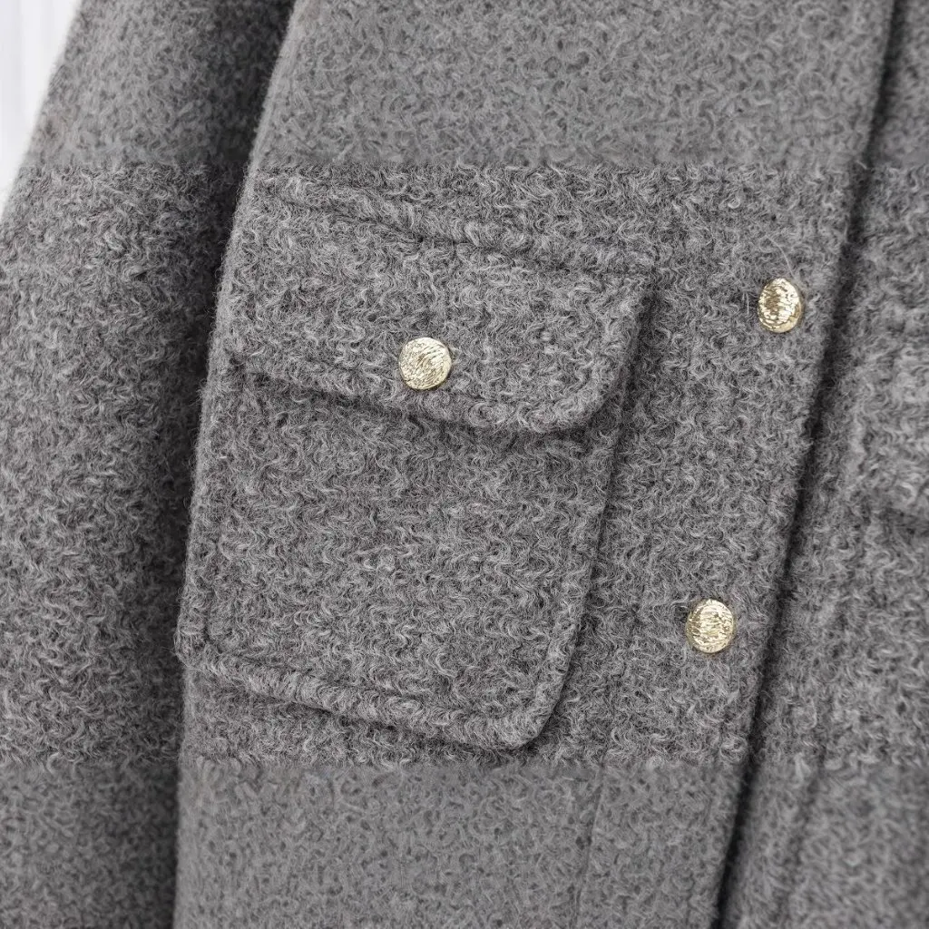 

Women's Pink -Style Beaded Tweed Jacket Short Street Fashion Coat Autumn Winter New European American
