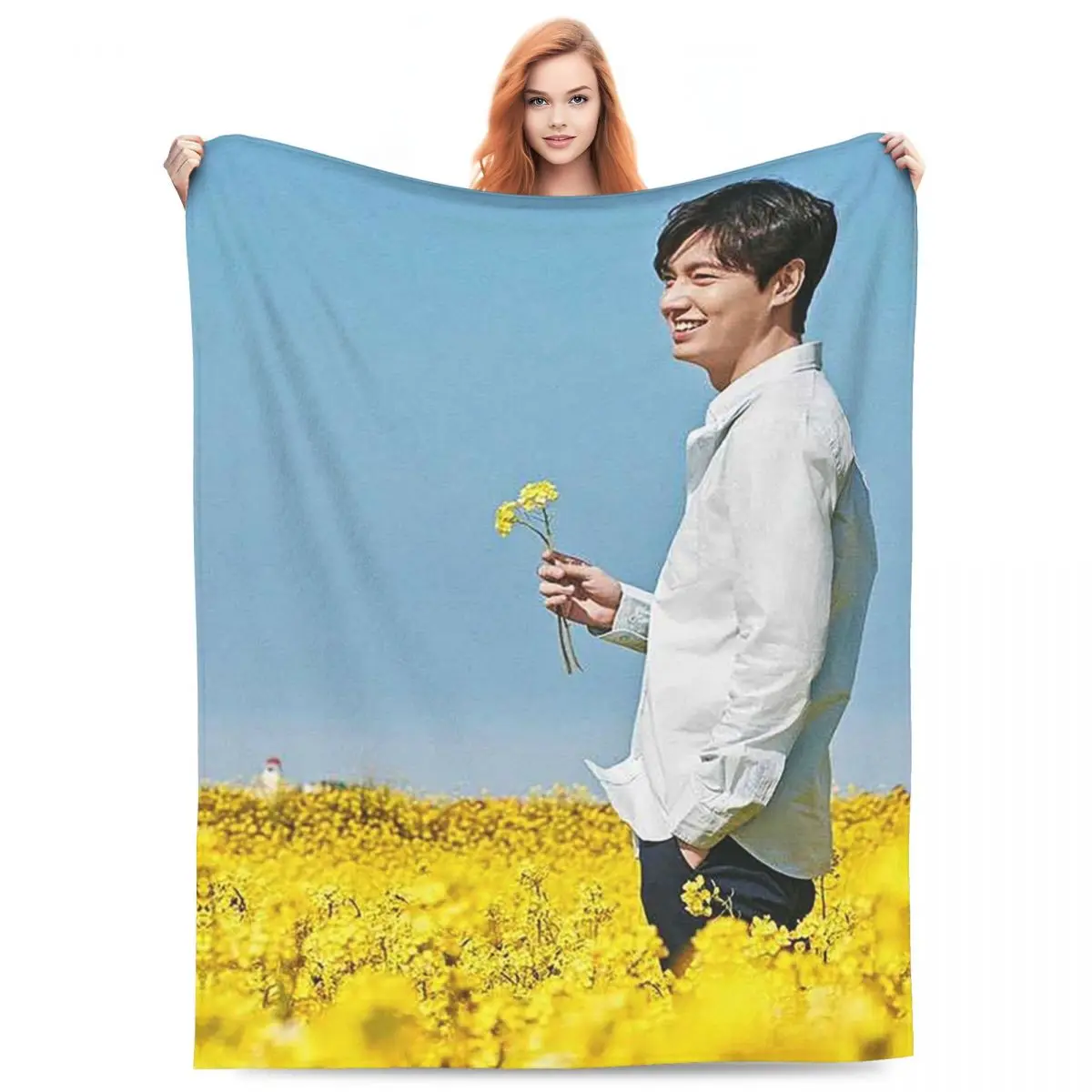 

Kpop Lee Min Ho Blanket Fleece Sofa Throw Blanket Multi-function Throw Blankets for Couch Bedding Outdoor Throws Bedspread Quilt
