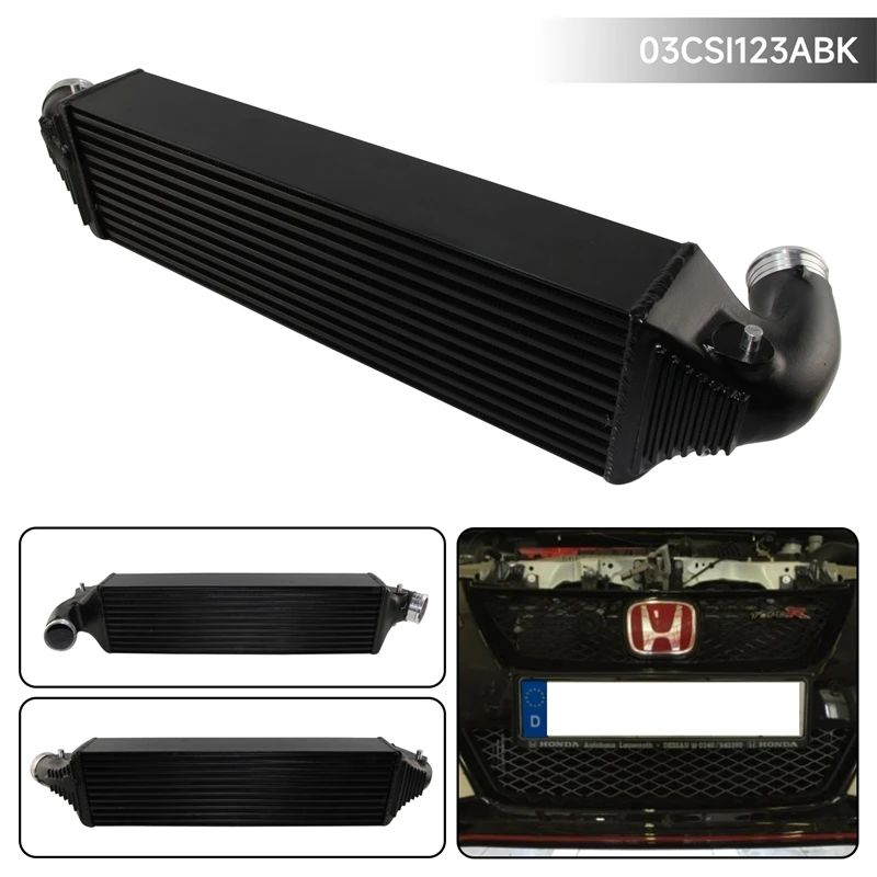 High Performance Intercooler Upgrade Tube-fin Competition For Honda Civic Type R FK2 2.0L Turbo 2015-2017 Black