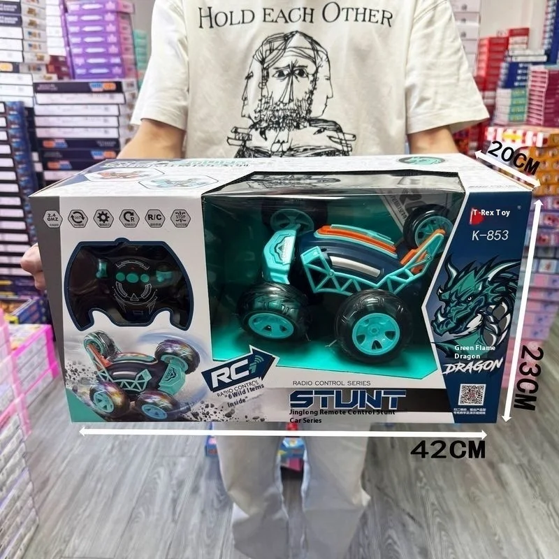 

Stunt Rc Toy Car Remote Control 360 Degree Rolling Light Music Truck Charging Children'S Play Vehicle Model