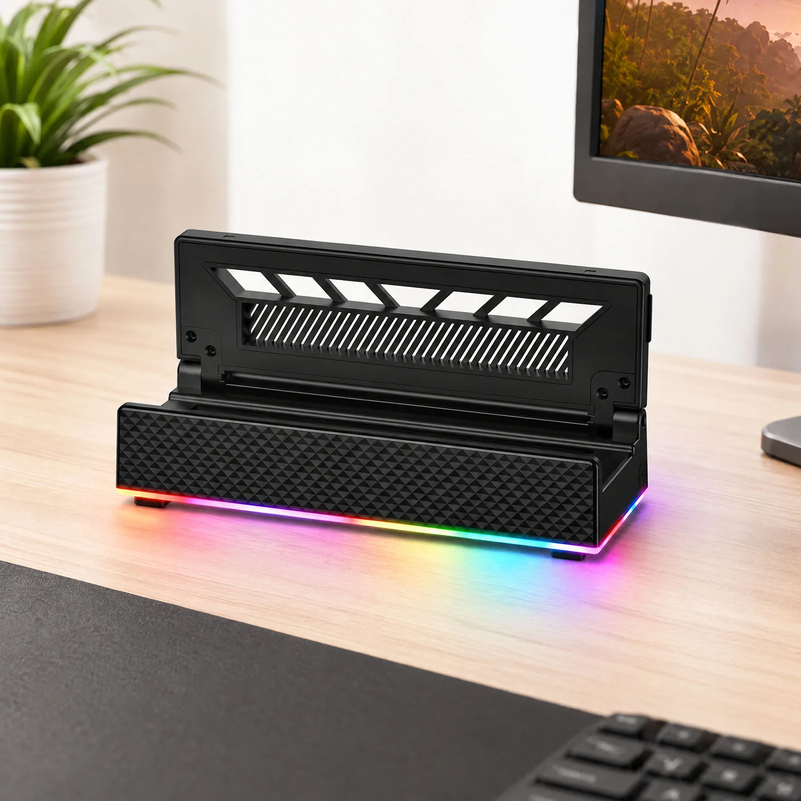 Handheld Dock RGB for Steam Deck ROG Ally Legion Go 4K HDMI-compatible USB3.0 100W Charging