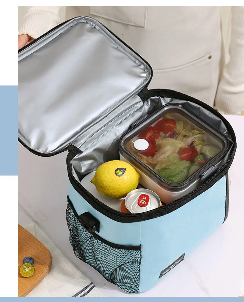 Oxford Cloth Thickened Lunch Bag Large Bento Thermal Box Durable Portable Insulation Bag Outdoor Picnic Office Reusable