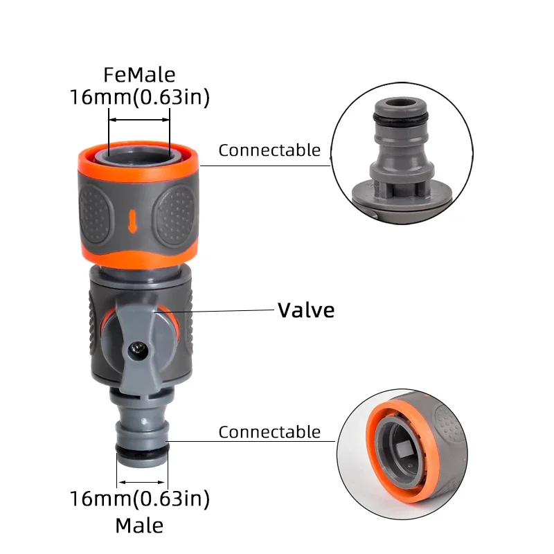 1 Stück 1/2" 3/4" 1" Gartenschlauch-Schnellanschlussadapter -EU-BPS-Gewindeanschlüsse für Wasserhähne, Spritzpistolen und Bewässerungssysteme – Detail 11