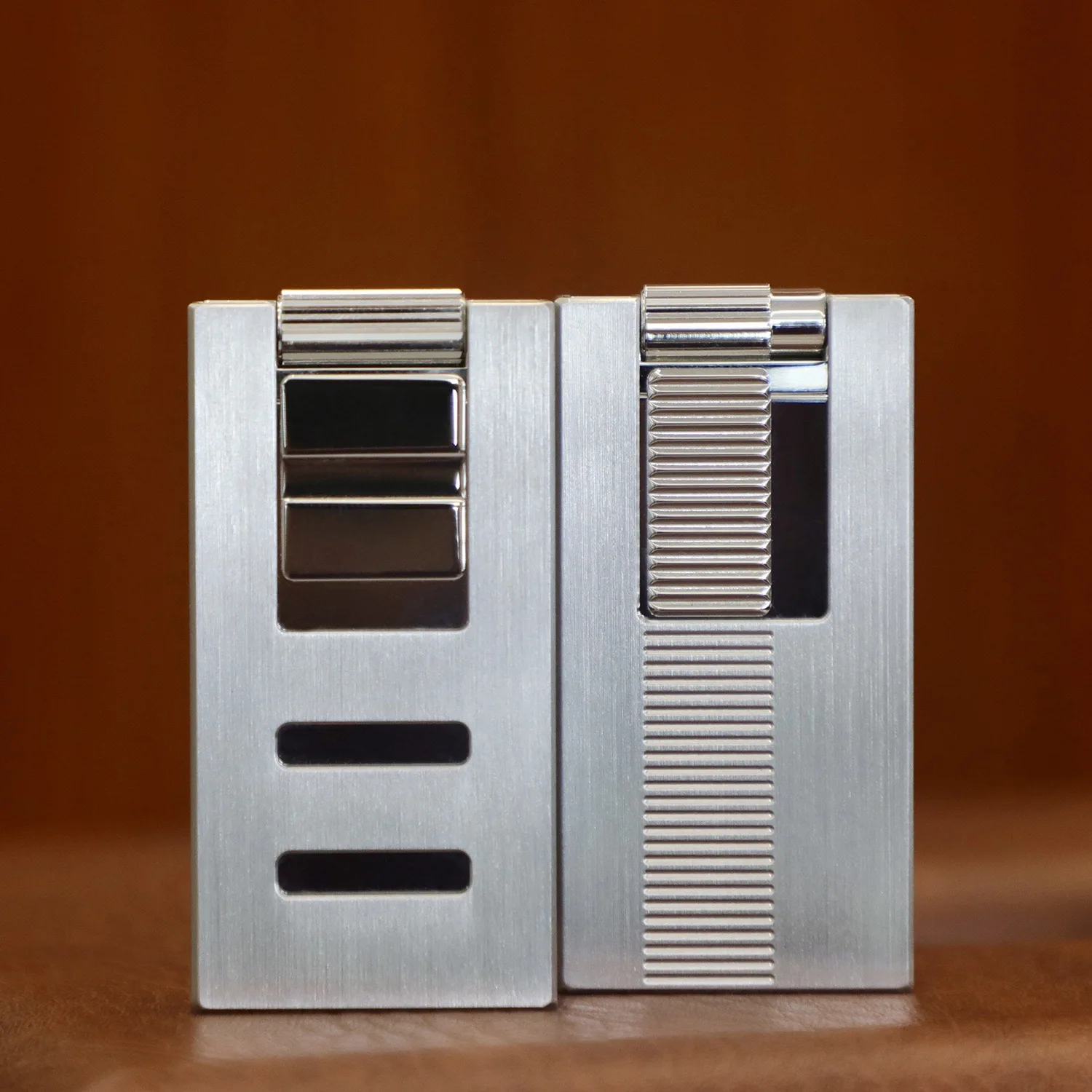 Slim Slide Pocket Gas Card Lighter Stainless Steel Refillable Amazing Lighter Unique Cool Metal Cigarette lighter Men's Gift