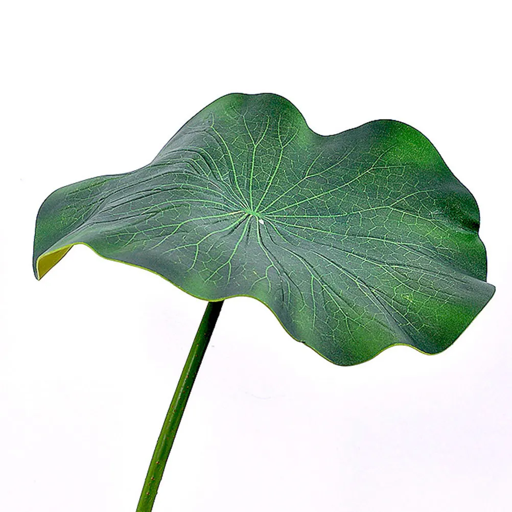 

1pc Simulated Lotus Leaf Handheld Stage Performance Prop Decor Accessory 28Cm Premium Material Festival Party Pond