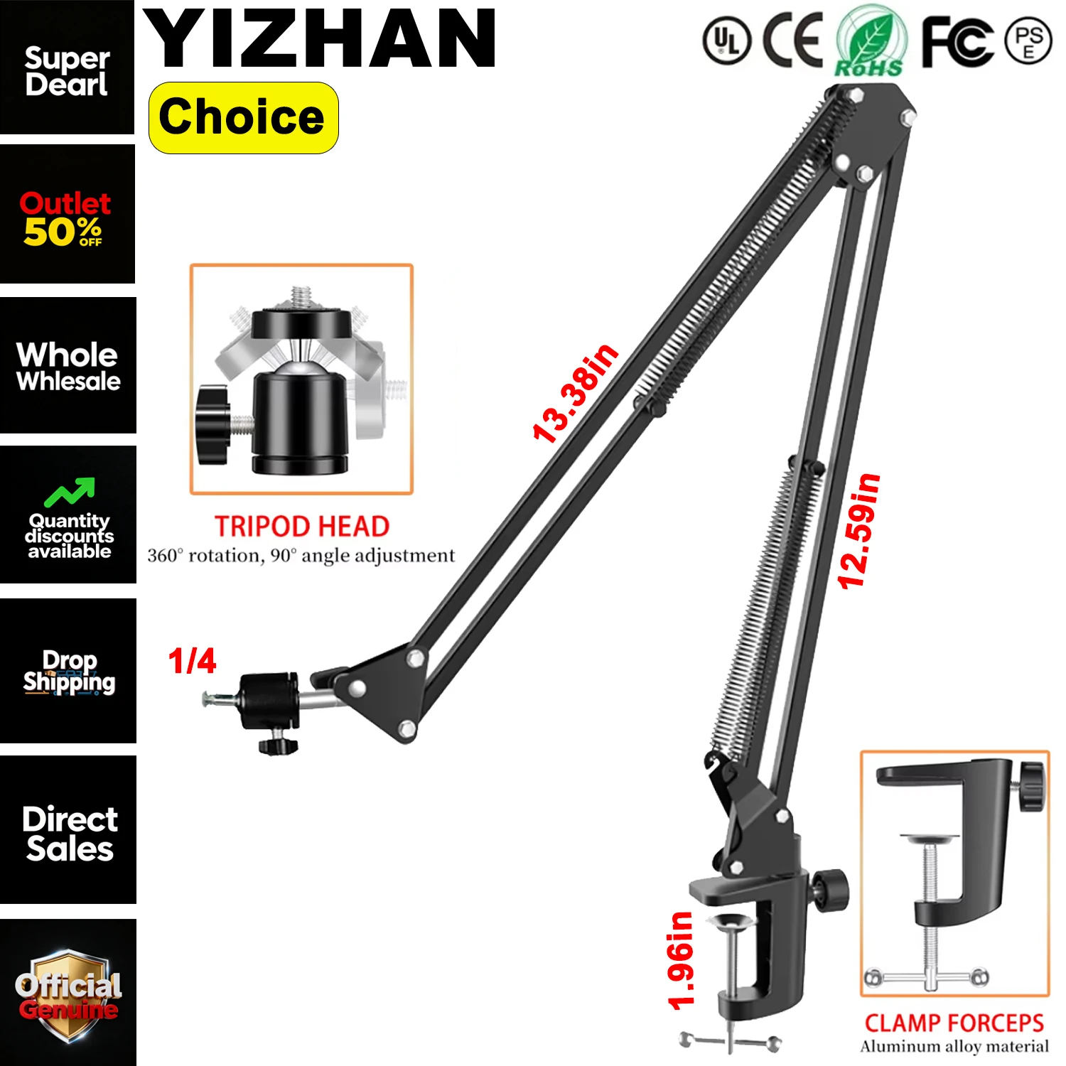 Foldable Stands & Stages For Industrial Video Microscopes PCB Quality Inspection Phone Repair Soldering, microscope support