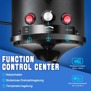 2800W PET 헤어 드라이어, 2 온도 35 ° C 및 65 ° C, 50m/s-100m/s Stepless 속도, 2.3m 망원경 호스, 4 개의 노즐 10 최고의 영업 개 헤어 드라이어 - №5