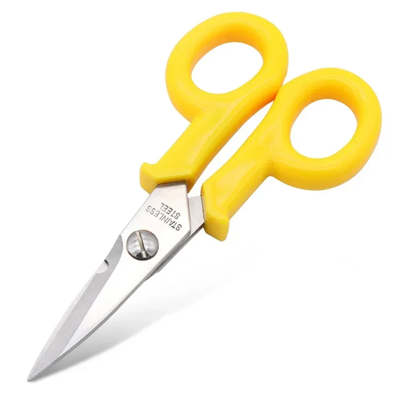 Stainless Steel Wire Cable Scissors Yellow ABS Handle Iron Shears Electrician Scissors Portable Hand Tools Household Gadgets