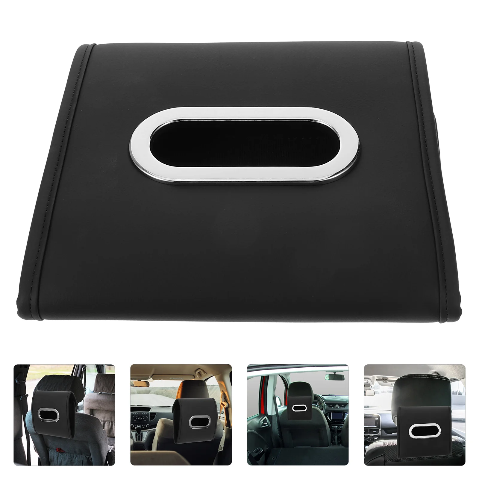 

Car Tissue Box Organizer Durable Splashproof Multifunctional Tissue Holder for Armrest Backseat Storage Car Napkin Holder