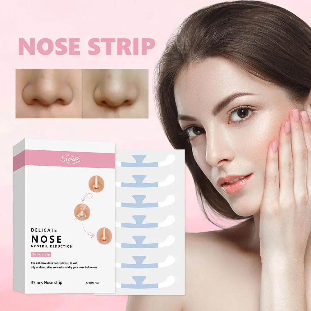 Cosplay Speciale Naso Strisce Termoretraibili Ridurre Naso Ali Naso Stretto Piccolo Naso di Bellezza Adesivi Restringente Ala Invisibile Sottile N B7U5