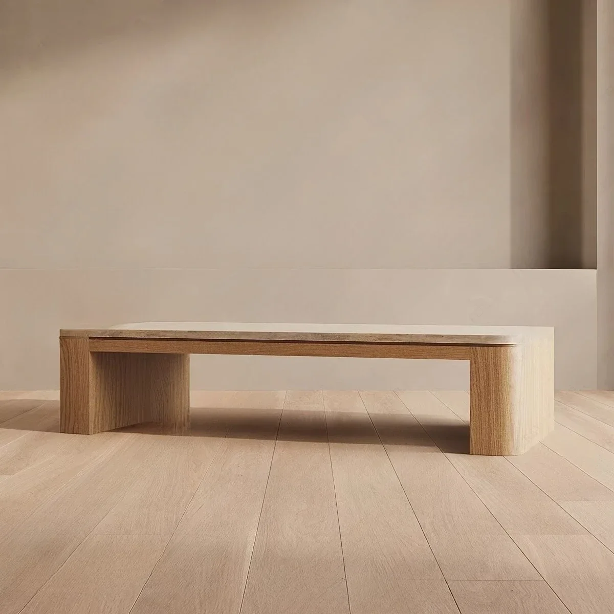 Modern square coffee table solid wood lifting table central with living room furniture storage space