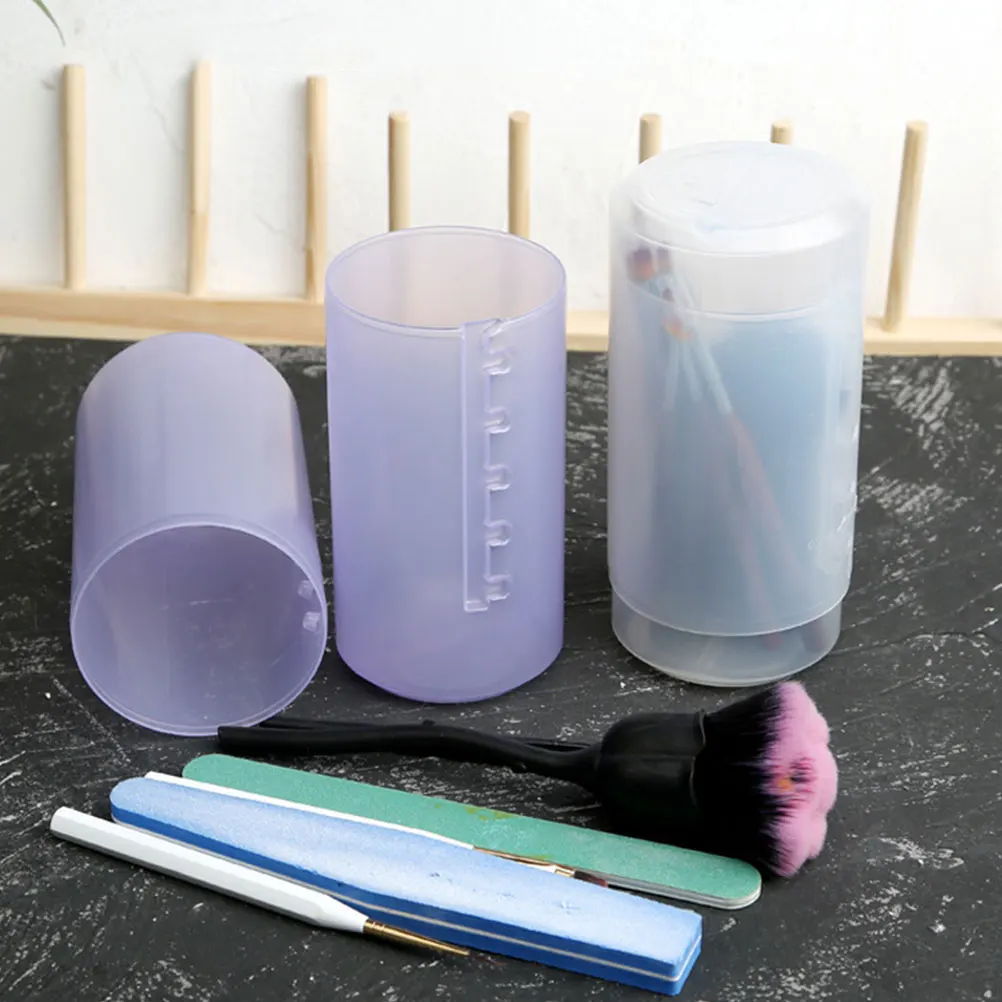 

PVC Makeup Makeup Brush Bucket Storage Bucket Storage Box Decorative ganizer Pen Holder Gloss Portable Large Capacity