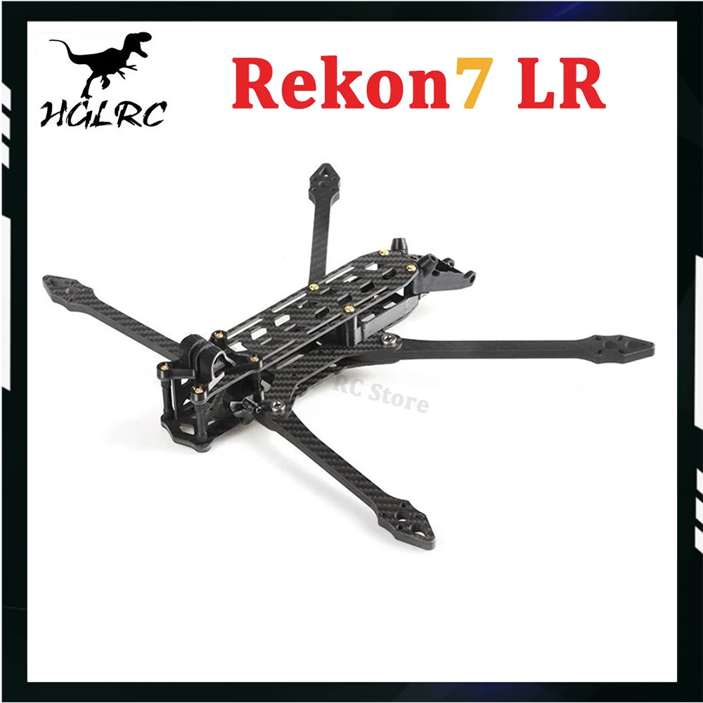 HGLRC Rekon7 LR 324mm 7inch Long Range Frame Kits W/6mm Arm 3K Carbon Fiber Compatible 7inch Propeller for FPV Racing Drone Part