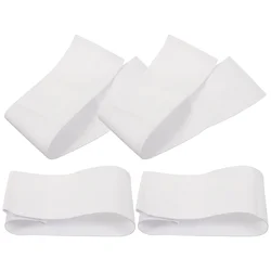 4 Pcs White Armband Football Mourning Multi-purpose Team Sports DIY Blank Adjustable Captain Soccer Player Nylon Supply Bands