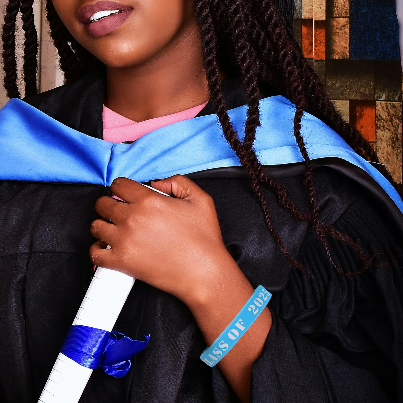 

25 Pcs Graduation Bracelet Wrist Bracelets Silicone Wristband Bulk Small Wristbands Silica Gel Sillicone for Event Student
