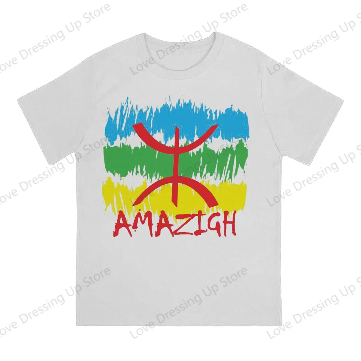 Morocco 100%Pure Cotton Summer Men T-Shirt Modern Design of Amazigh Flag Short sleeve Tshirts Street short sleeve Tee Funny Tops