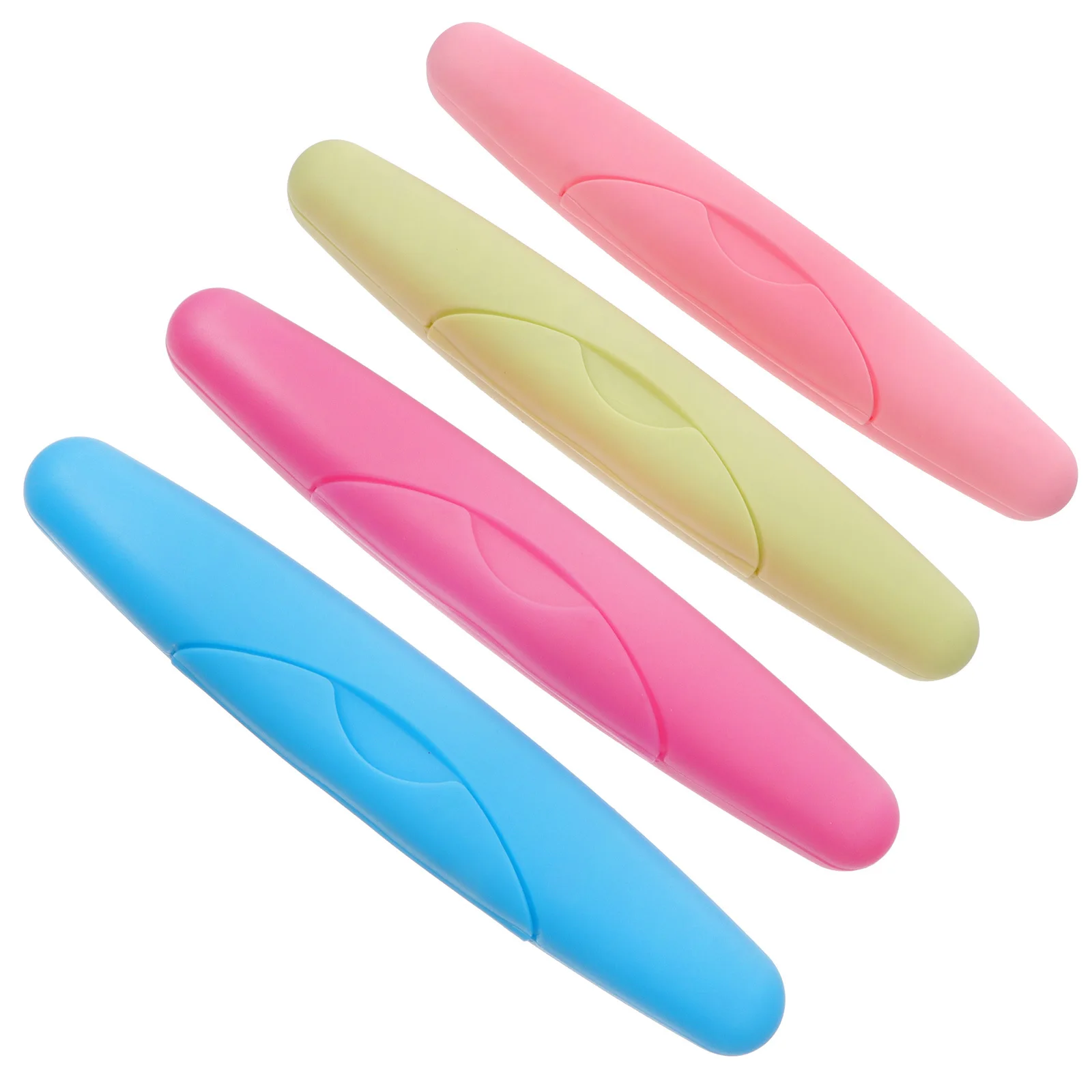 4 قطع من علبة فرشاة الأسنان للسفر، حامل بلاستيكي محمول، صندوق تخزين قابل للتنفس، حمل مدمج للتخييم والمشي لمسافات طويلة، صندوق سفر #4