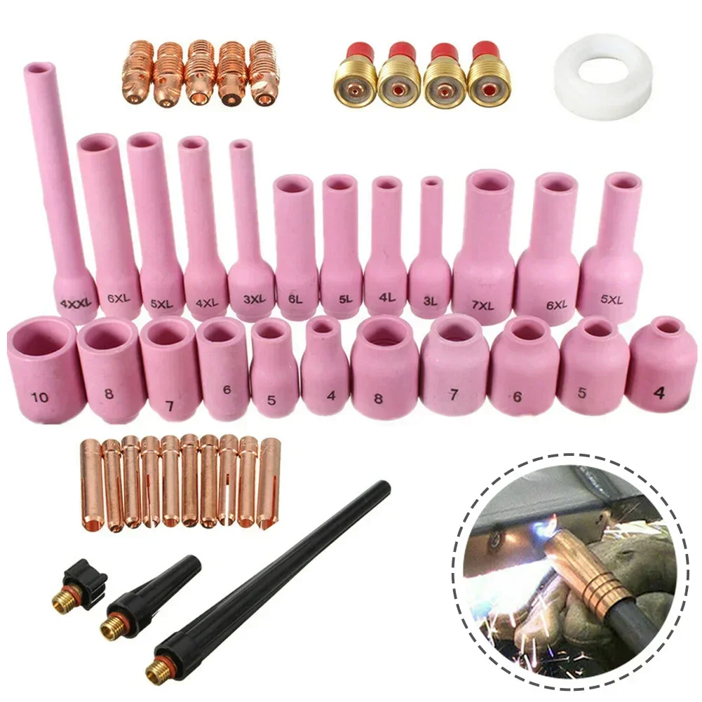 

Accessories Gas Lens Collet Body Kit Alumina Nozzle Collet For SR WP9 20 25 For TIG Welding Torch Replacement New Practical Sale