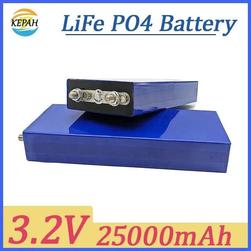 

3.2V 25Ah LiFePO4 Lithium Iron Phosphate Battery DIY 12V 24V Motorcycle Electric Vehicle Solar Inverter Marine Battery
