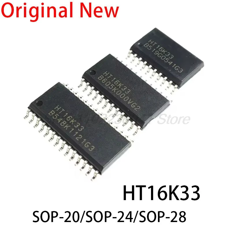 5PCS HT16K33 SOP20 SOP24 SOP28 16K33 Narzędzia rozwojowe oświetlenia LED HT16K33 Breakout 16x8 Matrix LED Driver nowy oryginalny