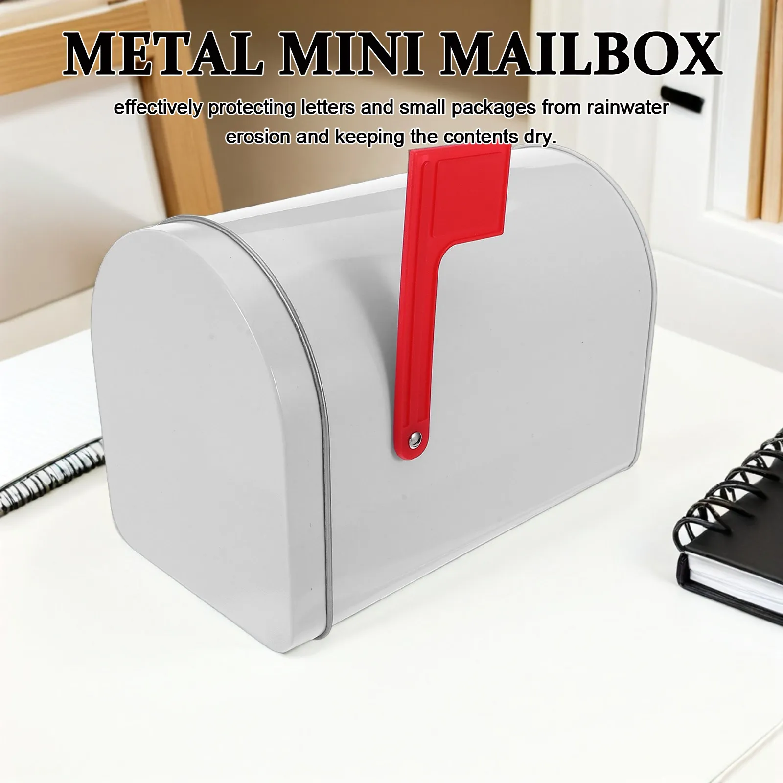 

Mini Iron Mailbox Waterproof Outdoor Wall Mounted Post Box for Apartments Villas Tiny Houses Suggestion Tip Donation Letter Box