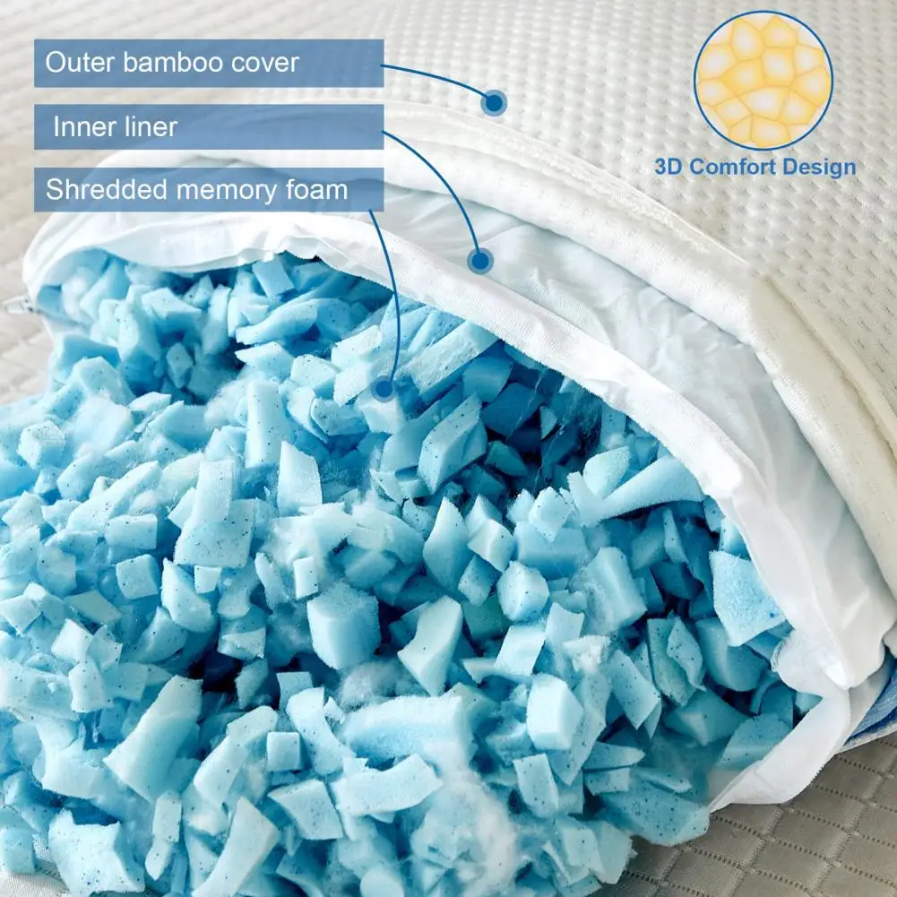 Soft Breathable Pillow Shredded Sponge Pillow Soft Shredded Memory Foam Filling for Bean Bag Couch Cushion Dog Bed for Arts