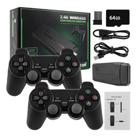 64GB 2.4G Game Controller 3D Rocker Wireless Game Joystick Gamepad Battery Operated Home TV Mini Game Console Controller for PS1