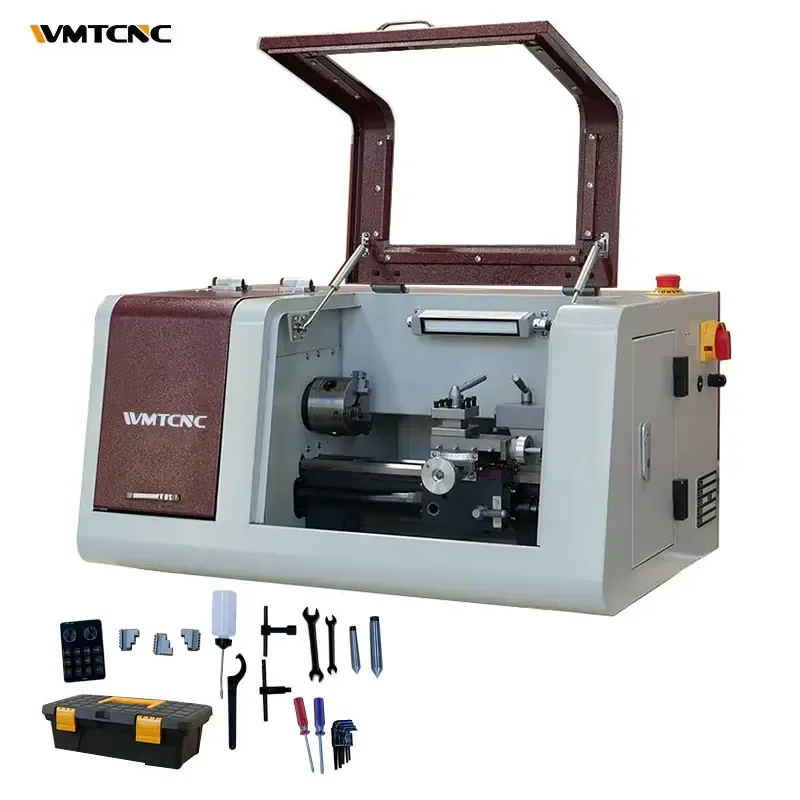 CNC180 Horizontal Automatic Light Mini CNC Lathe Machine Bench CNC Lathe From China for Metal Processing