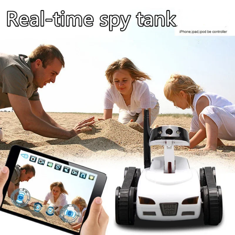 FPV WIFI RC Car qualità in tempo reale Mini HD Camera Video telecomando Robot Tank APP intelligente giocattoli Wireless auto elettrica