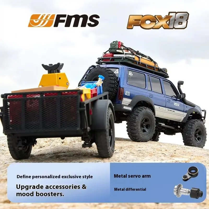 FMS 1/18 LC80 FCX18 RC Cars Land Cruiser Electric Climbing Car 4WD Off-Road Vehicle Brush Toyota Simulation Car Model Toys Gifts