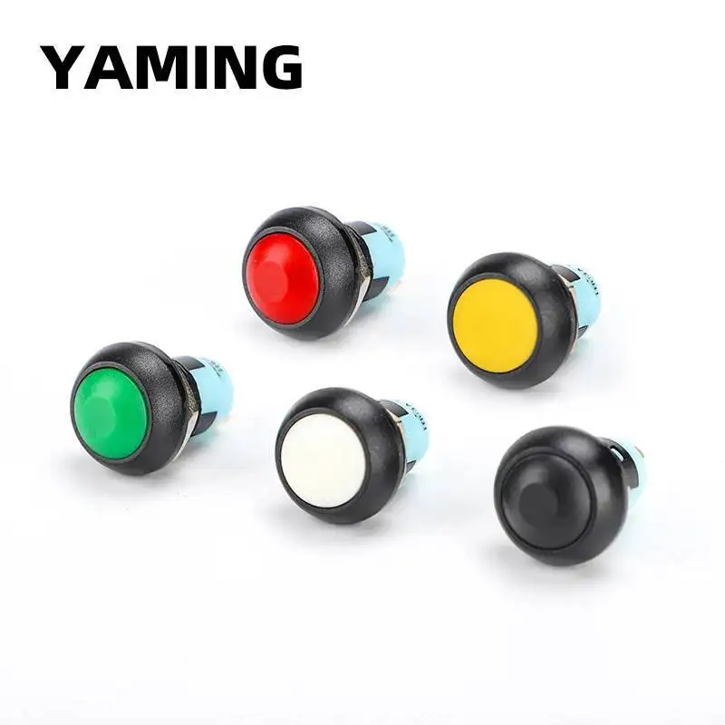 12 مللي متر مفتاح بـزر دفع صغير الذاتي قفل ثابت الإغلاق كبير الكرة رئيس مقاوم للماء جرس الباب التحكم في الوصول